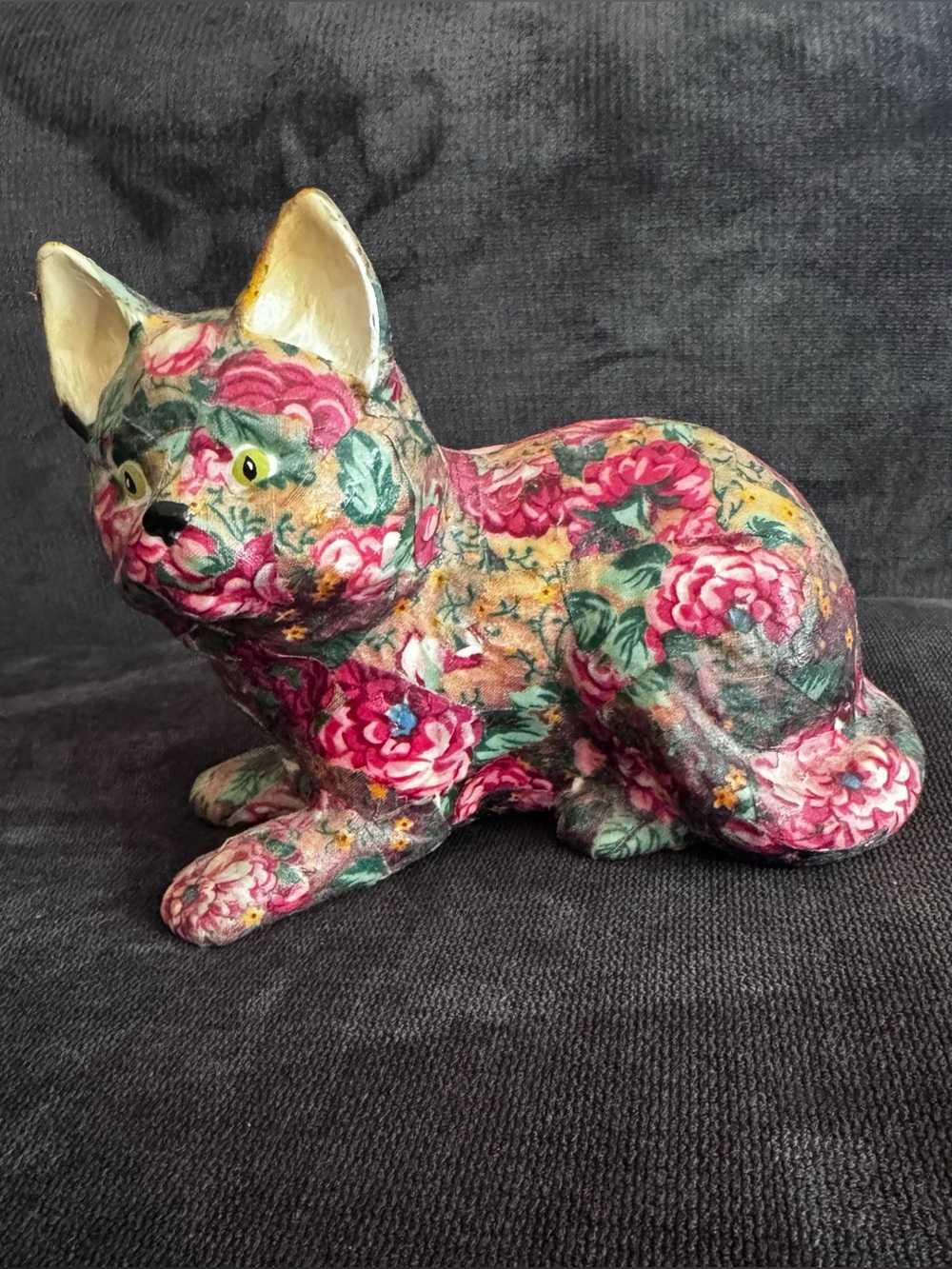 Patchwork Ceramic Vintage Cat